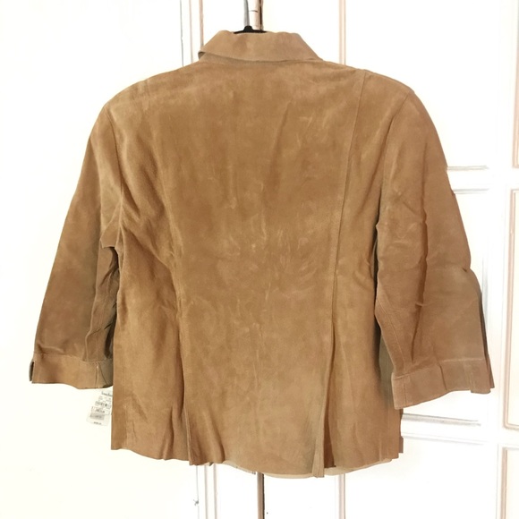 Sold! NWT Vintage 100% Suede Neiman Marcus blouse - Picture 2 of 8